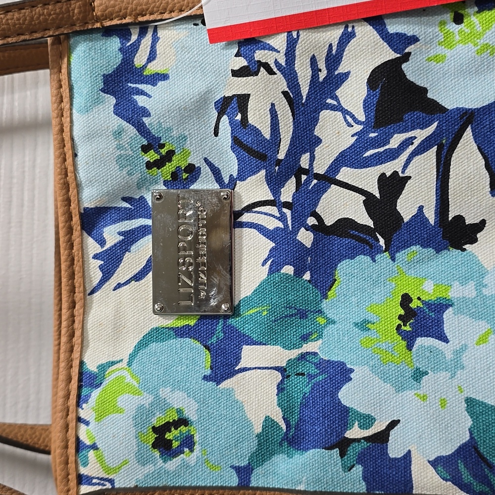 Blue & White Floral Print Purse - Picture 3 of 16